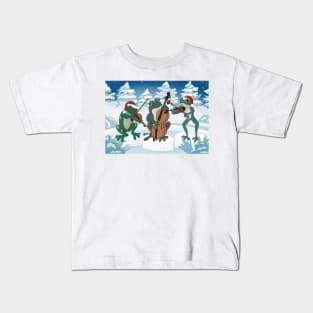 Frog Chorus String Trio at Christmas Kids T-Shirt